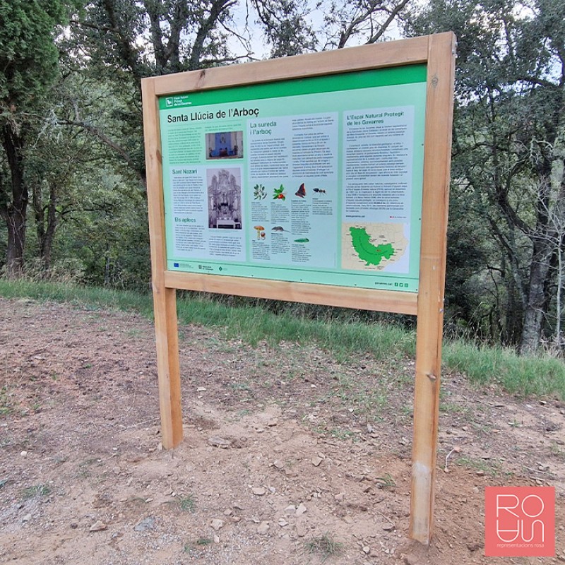 Cartellera per espais naturals protegits - prohibit el pas